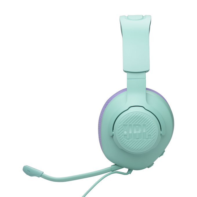 JBL Quantum 100M2 - Cyan - Wired over-ear gaming headset with detachable mic and mute option - Left image number null
